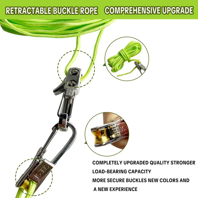 SEESE Retractable Rope Tensioner & Buckle Tie Down Tool