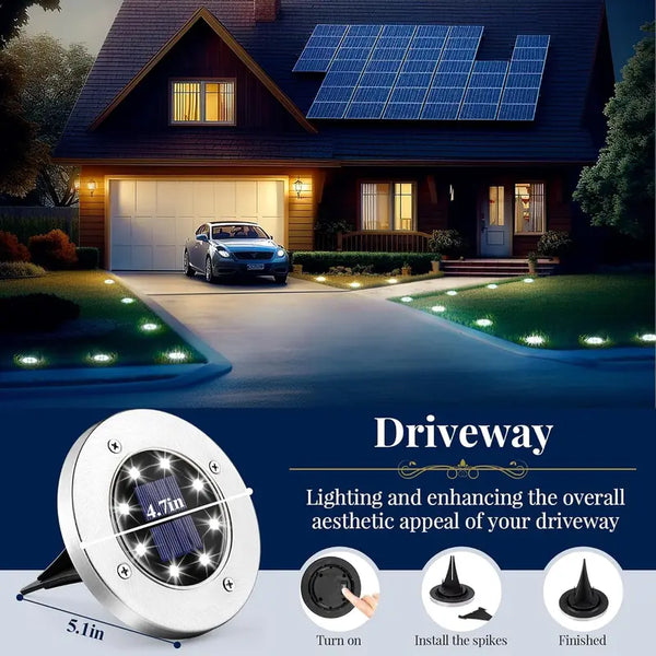 Driveway solar lights