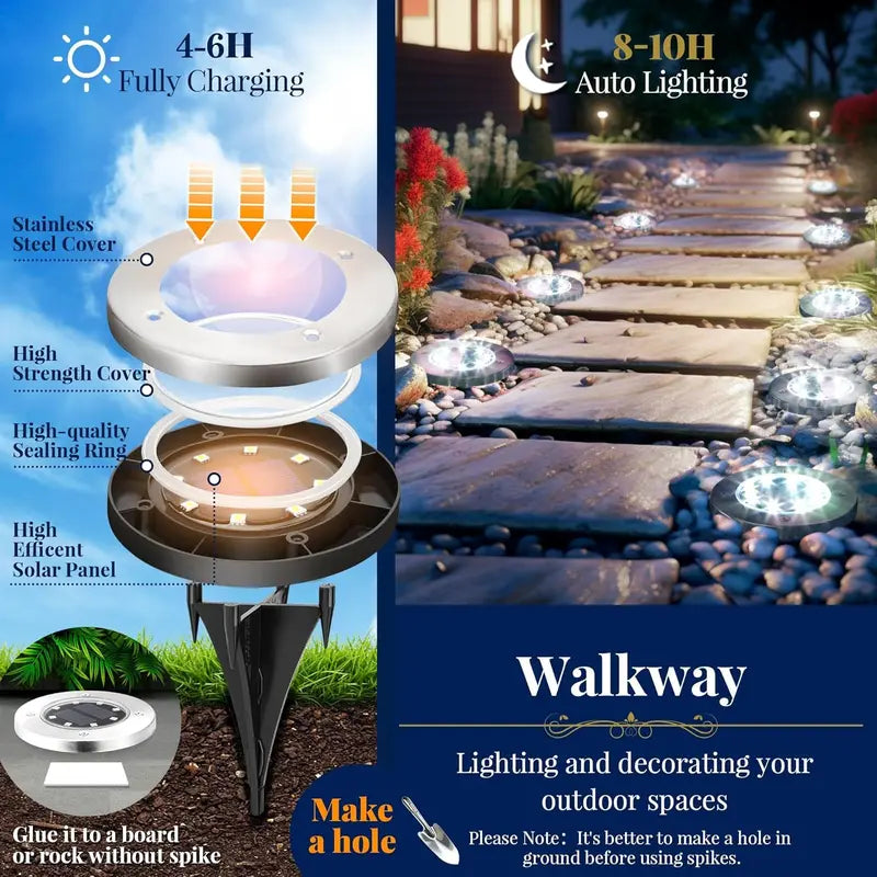 Solar powered garden lighting