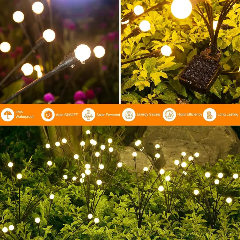 Solar Firefly LED Garden Lights